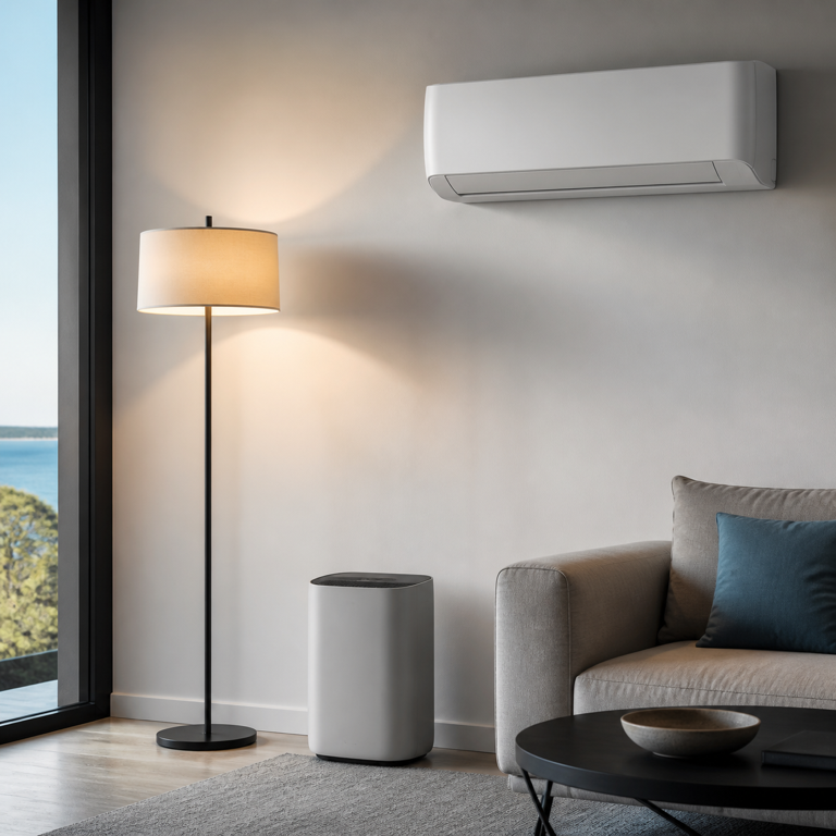 Climatizzatore, lampada e dispositivo per la casa